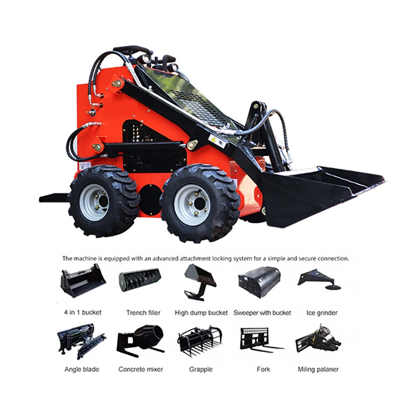 Crawler skid steer loader with farm attachment