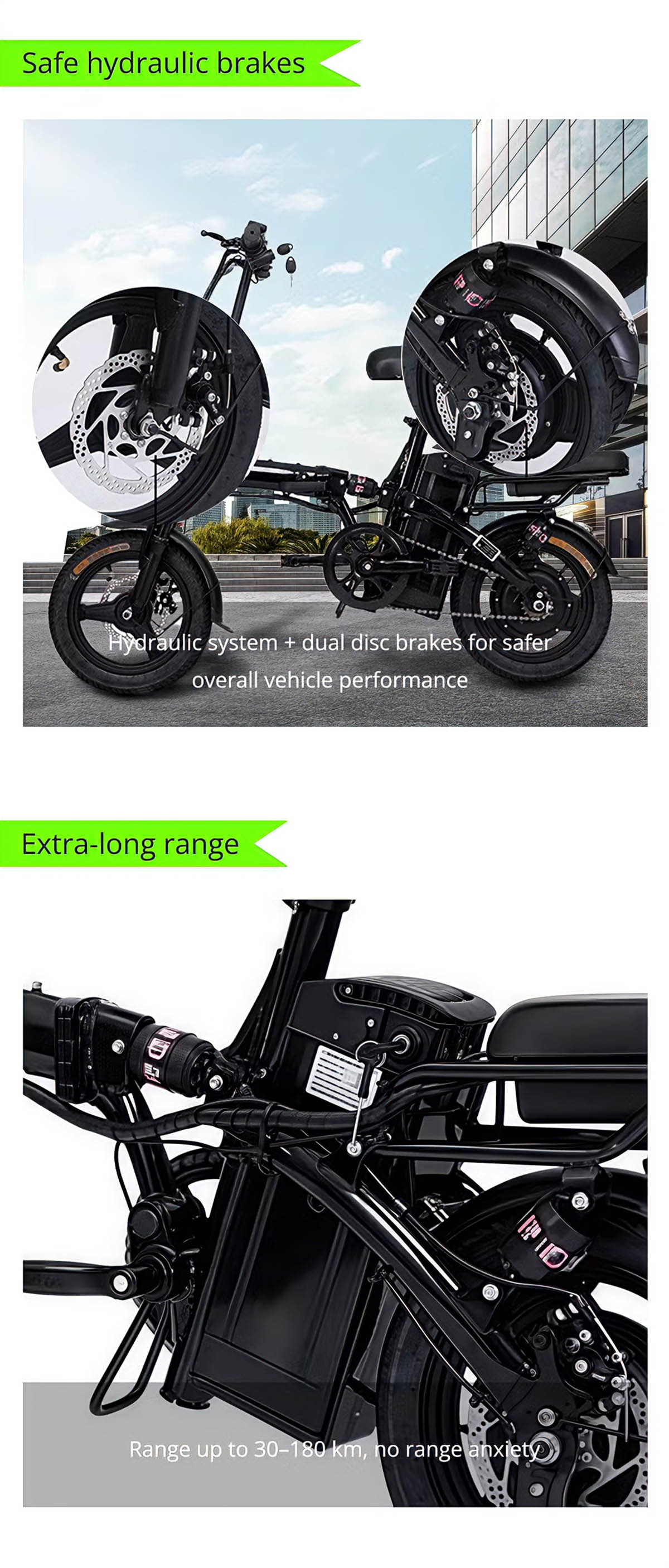 Ελαφρύ πτυσσόμενο ηλεκτρικό ποδήλατο