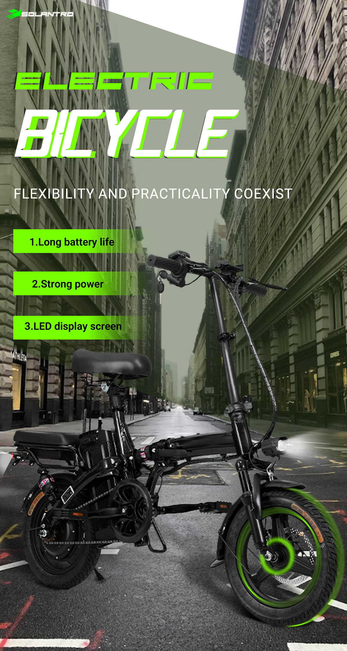 Ελαφρύ πτυσσόμενο ηλεκτρικό ποδήλατο