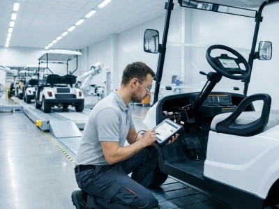 Audit checks and documentation for electric golf carts before shipment