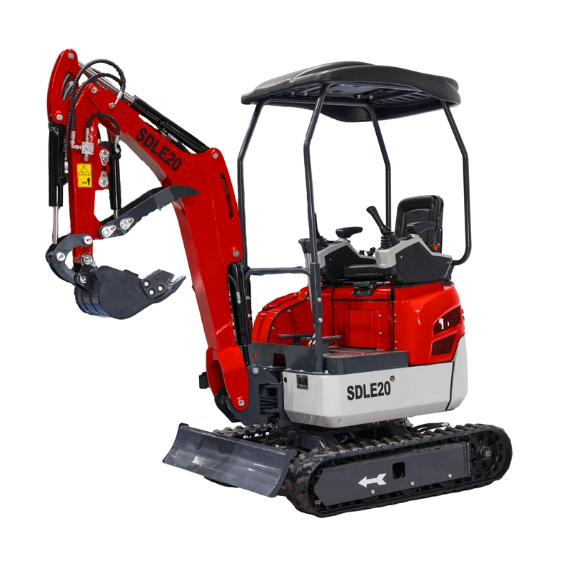 Mini excavator cab chassis and wide working range