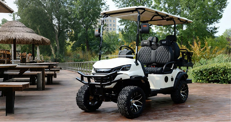 Indoor storage setup for an electric golf cart