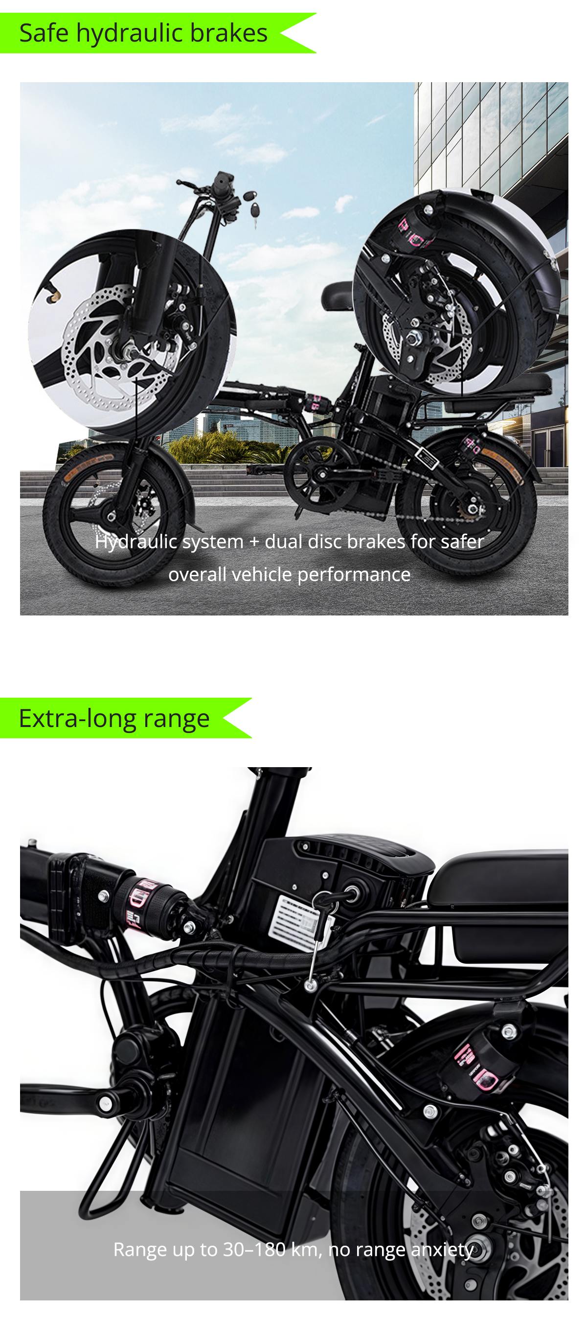 Opvouwbare elektrische fiets