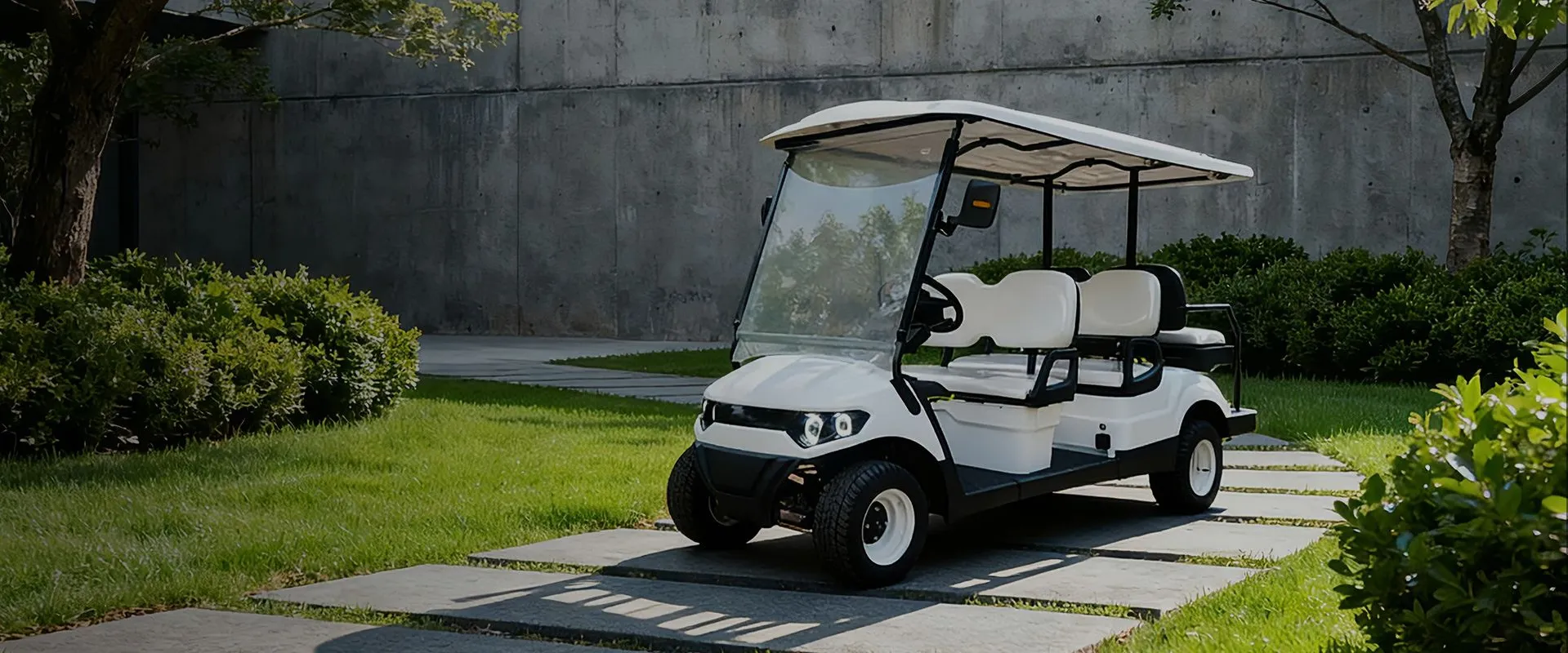 Electric golf cart operating in resort environments