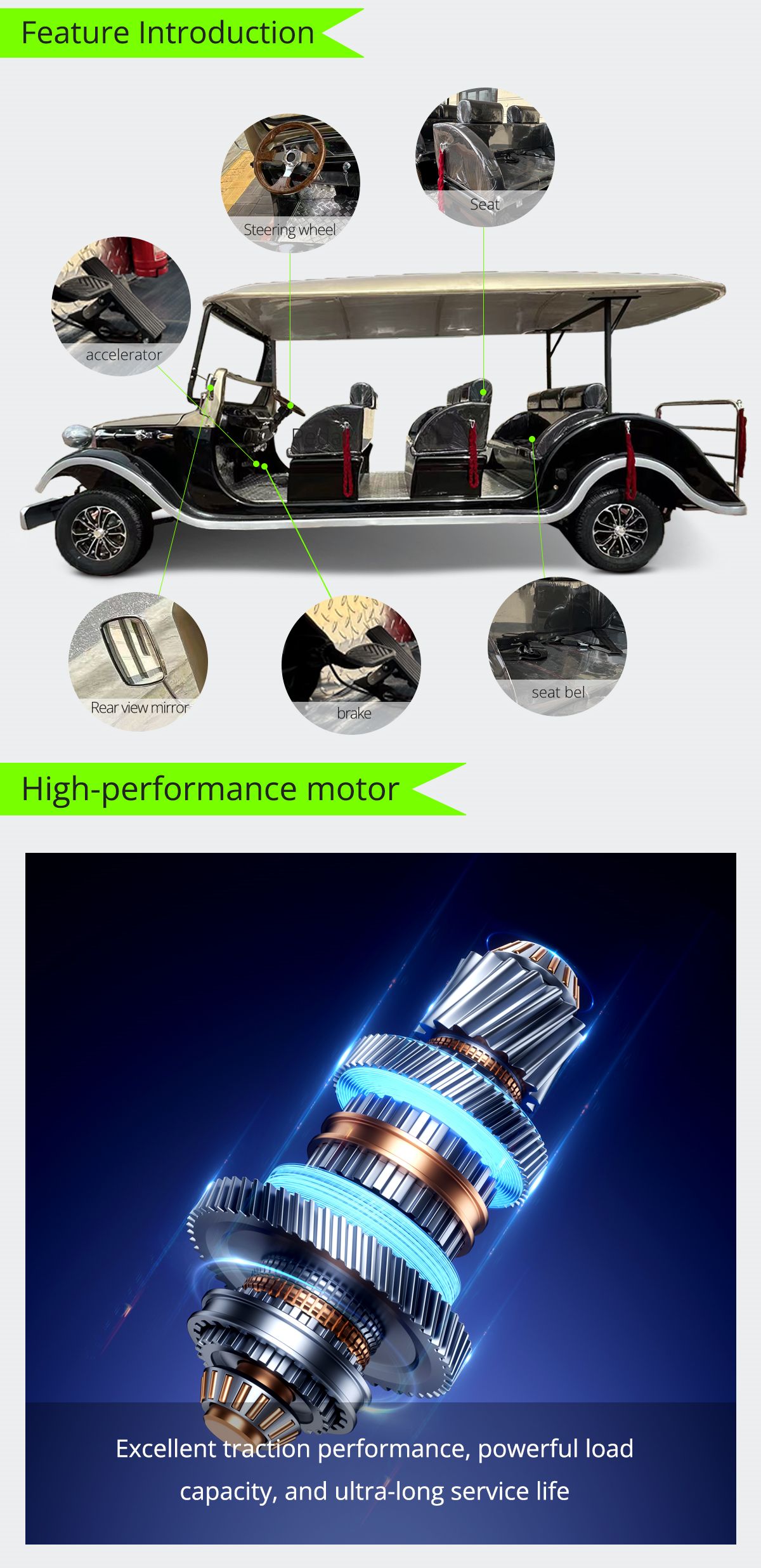 Elektryczny samochód turystyczny Scenic Area Elektryczny samochód turystyczny Scenic Area