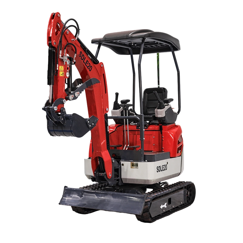 1.7 Ton mini excavator structure and design rendering