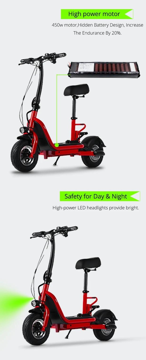 E-scooter met stoel