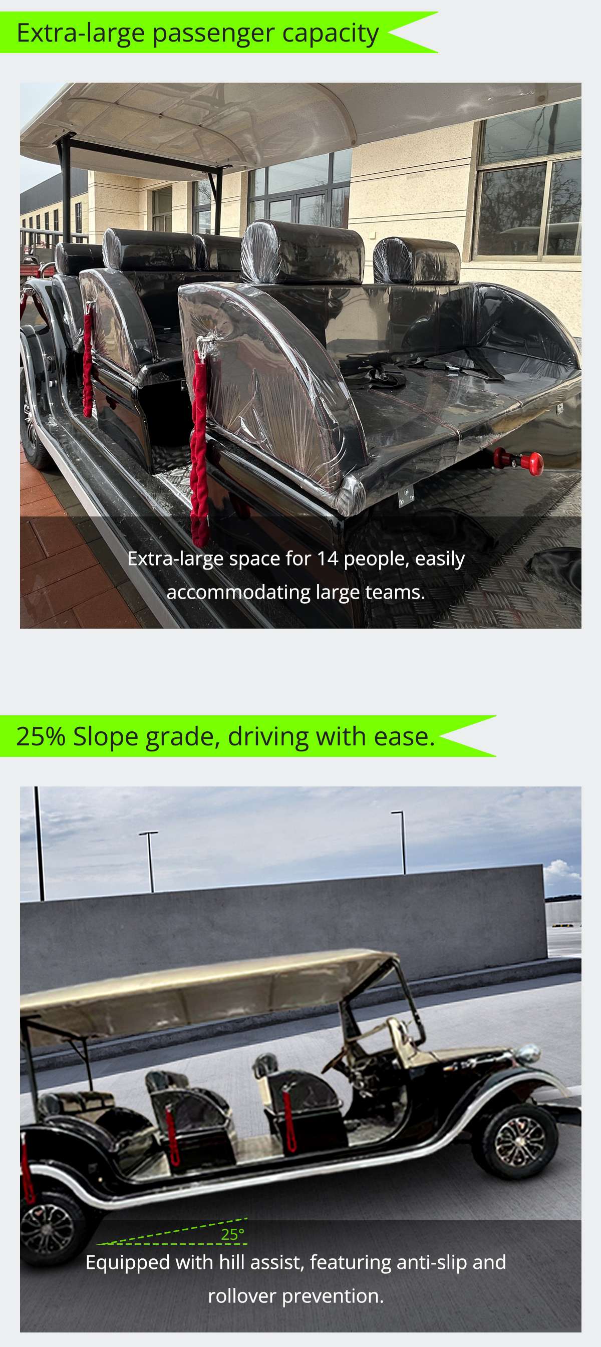 Servicio de transporte turístico del complejo